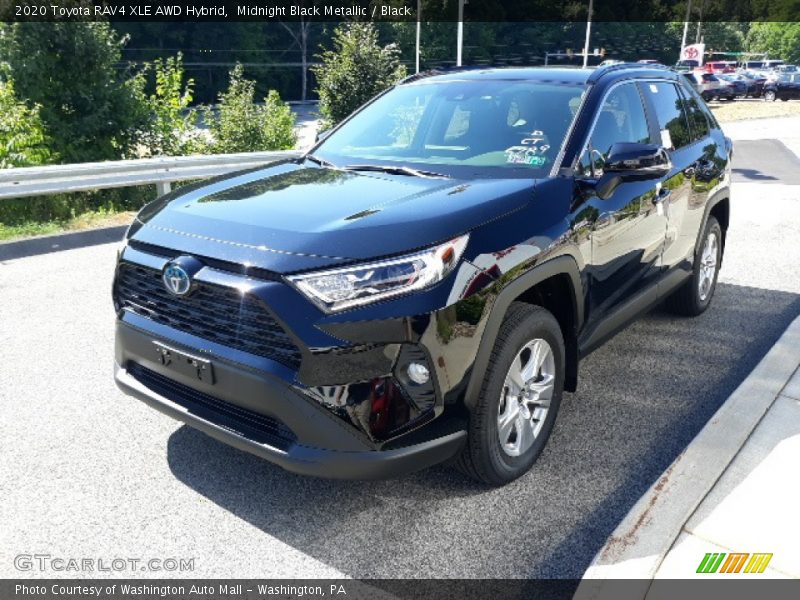 Midnight Black Metallic / Black 2020 Toyota RAV4 XLE AWD Hybrid