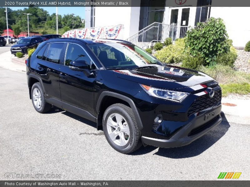 Midnight Black Metallic / Black 2020 Toyota RAV4 XLE AWD Hybrid