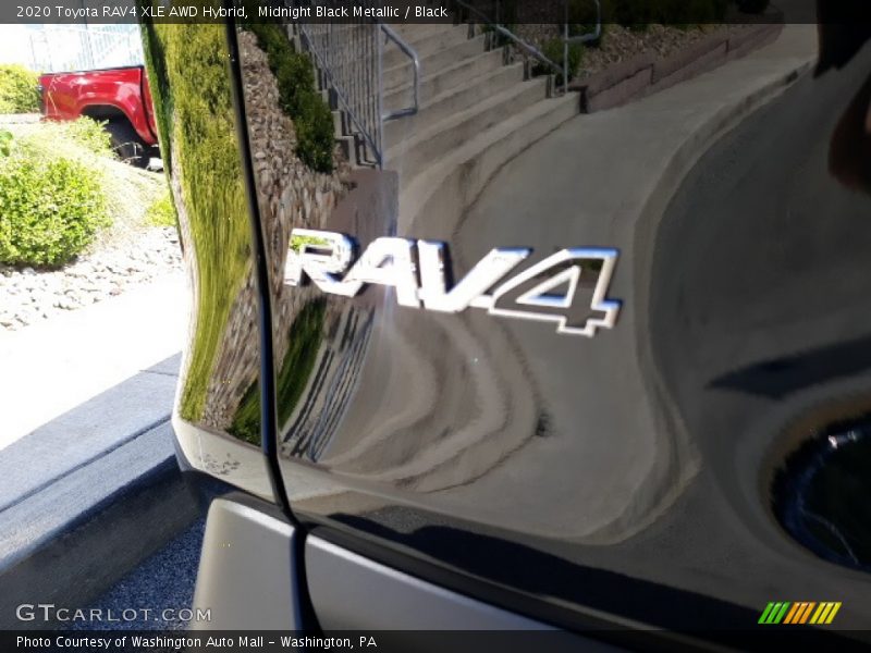 Midnight Black Metallic / Black 2020 Toyota RAV4 XLE AWD Hybrid