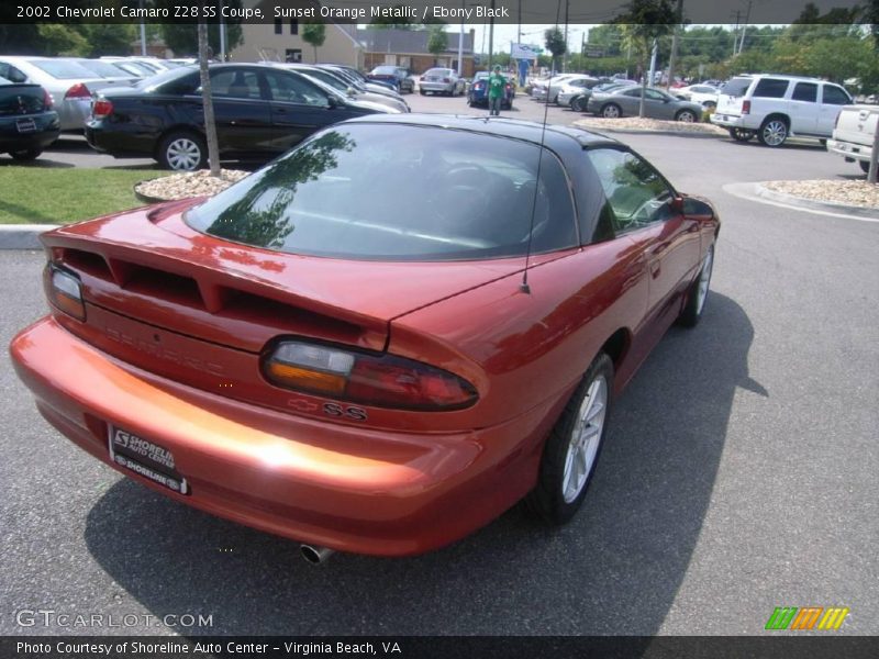 Sunset Orange Metallic / Ebony Black 2002 Chevrolet Camaro Z28 SS Coupe