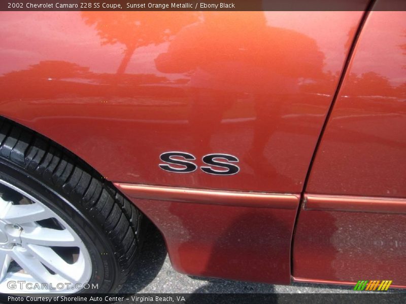Sunset Orange Metallic / Ebony Black 2002 Chevrolet Camaro Z28 SS Coupe