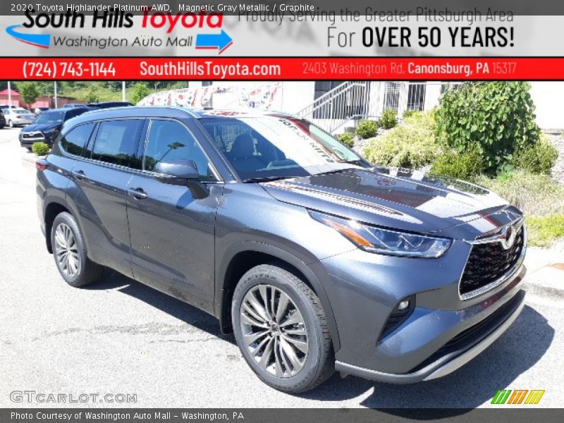 Magnetic Gray Metallic / Graphite 2020 Toyota Highlander Platinum AWD