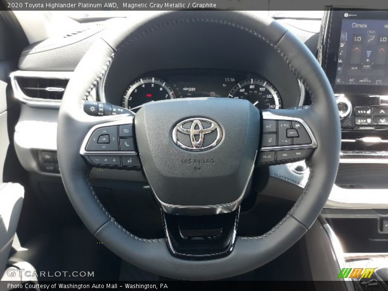 Magnetic Gray Metallic / Graphite 2020 Toyota Highlander Platinum AWD