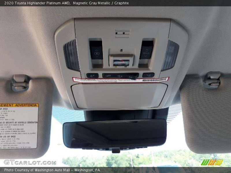 Magnetic Gray Metallic / Graphite 2020 Toyota Highlander Platinum AWD