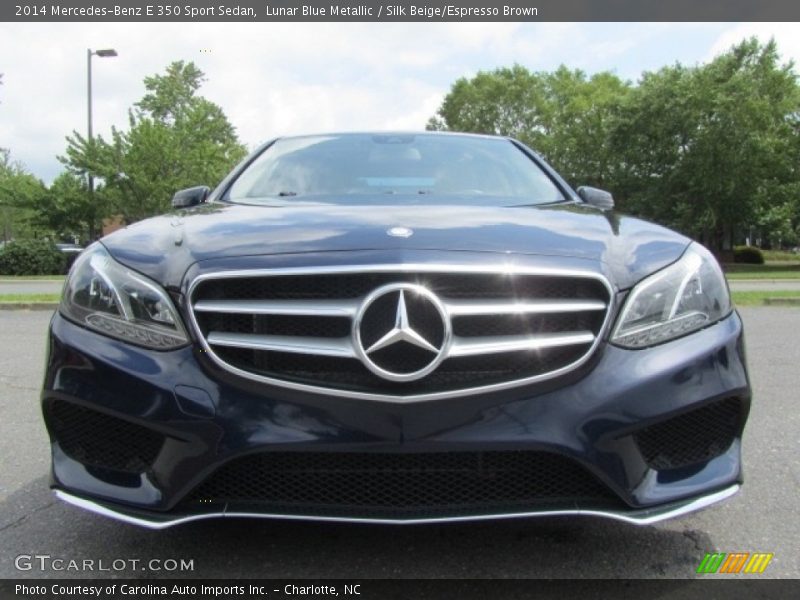 Lunar Blue Metallic / Silk Beige/Espresso Brown 2014 Mercedes-Benz E 350 Sport Sedan