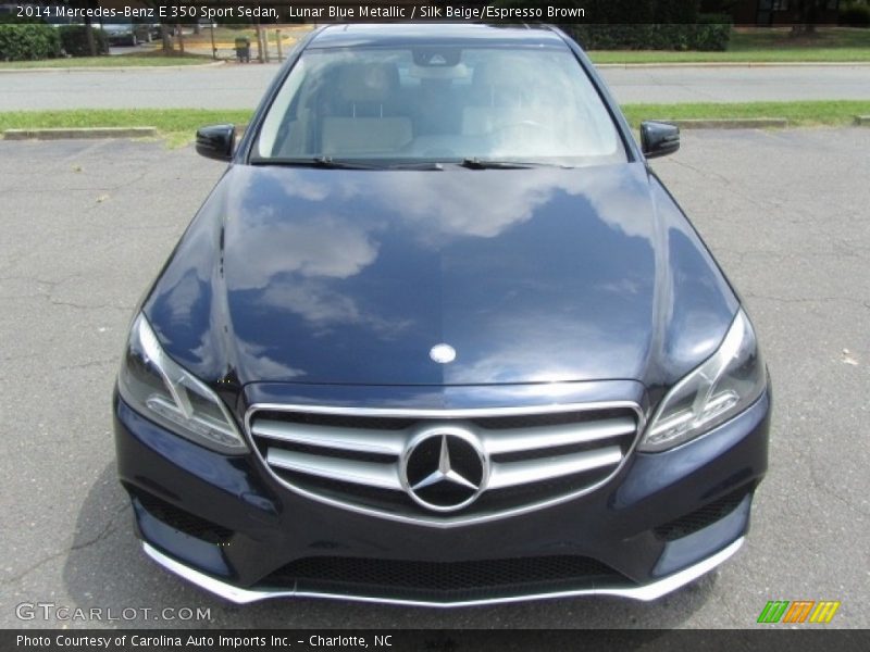 Lunar Blue Metallic / Silk Beige/Espresso Brown 2014 Mercedes-Benz E 350 Sport Sedan