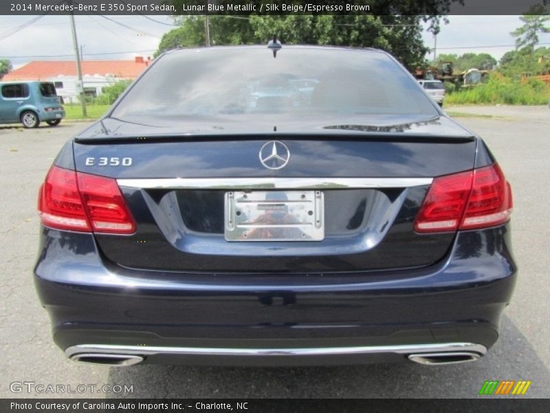 Lunar Blue Metallic / Silk Beige/Espresso Brown 2014 Mercedes-Benz E 350 Sport Sedan