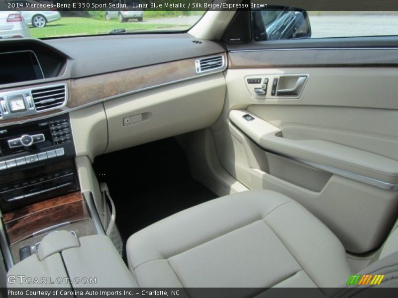 Lunar Blue Metallic / Silk Beige/Espresso Brown 2014 Mercedes-Benz E 350 Sport Sedan