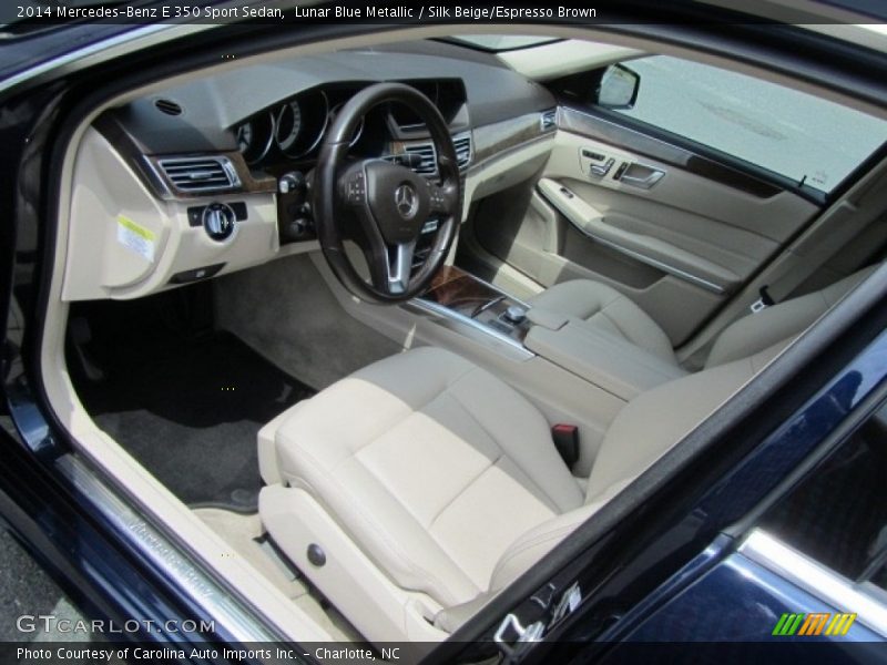 Lunar Blue Metallic / Silk Beige/Espresso Brown 2014 Mercedes-Benz E 350 Sport Sedan
