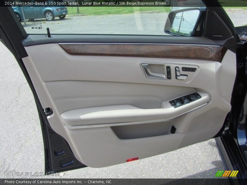 Lunar Blue Metallic / Silk Beige/Espresso Brown 2014 Mercedes-Benz E 350 Sport Sedan