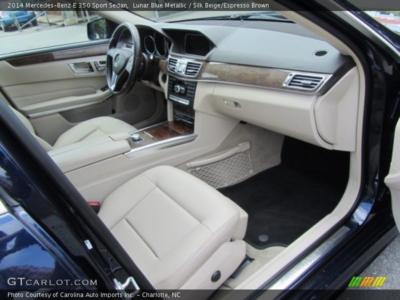 Lunar Blue Metallic / Silk Beige/Espresso Brown 2014 Mercedes-Benz E 350 Sport Sedan