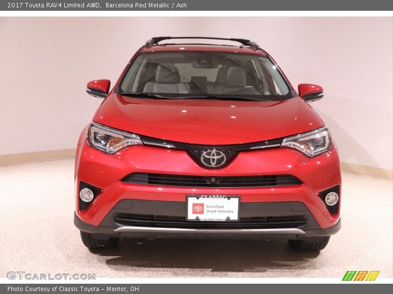 Barcelona Red Metallic / Ash 2017 Toyota RAV4 Limited AWD