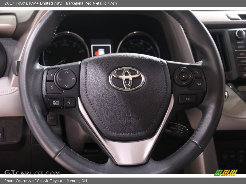 Barcelona Red Metallic / Ash 2017 Toyota RAV4 Limited AWD