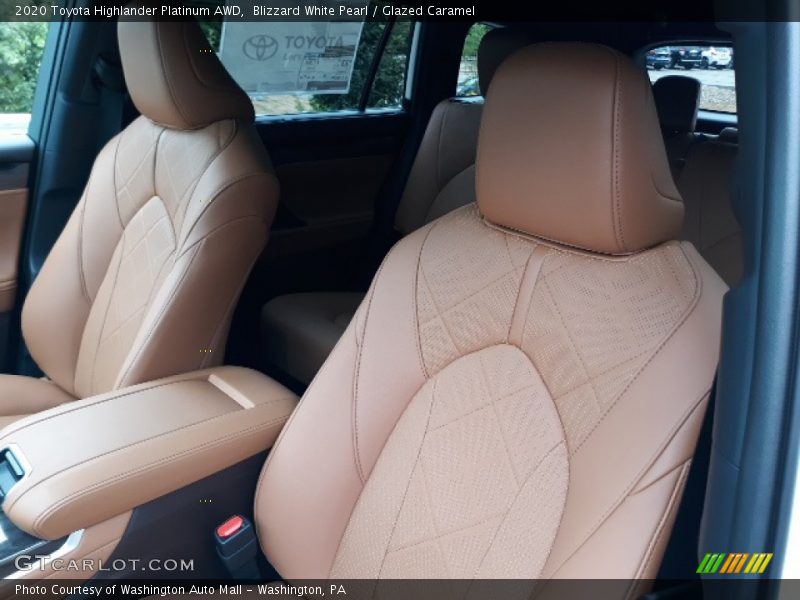Blizzard White Pearl / Glazed Caramel 2020 Toyota Highlander Platinum AWD
