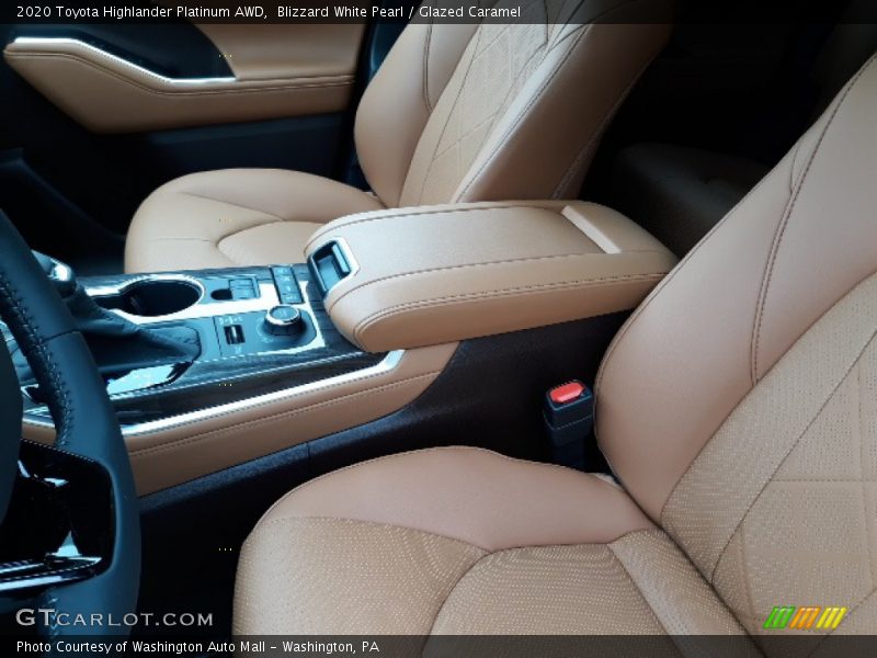 Blizzard White Pearl / Glazed Caramel 2020 Toyota Highlander Platinum AWD