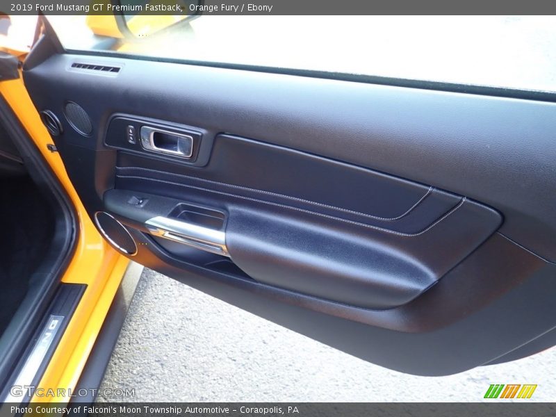 Orange Fury / Ebony 2019 Ford Mustang GT Premium Fastback