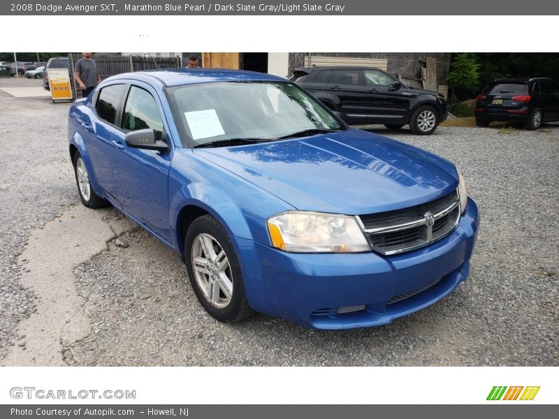 Marathon Blue Pearl / Dark Slate Gray/Light Slate Gray 2008 Dodge Avenger SXT