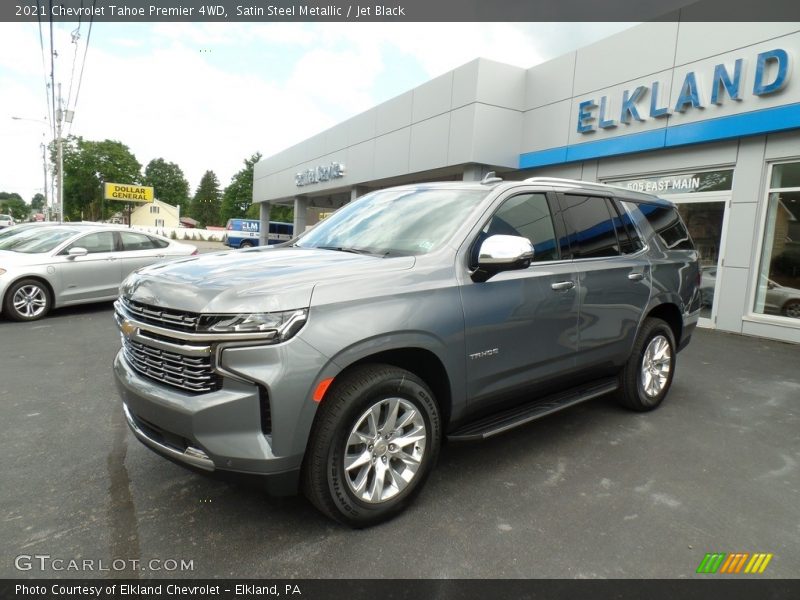 Satin Steel Metallic / Jet Black 2021 Chevrolet Tahoe Premier 4WD