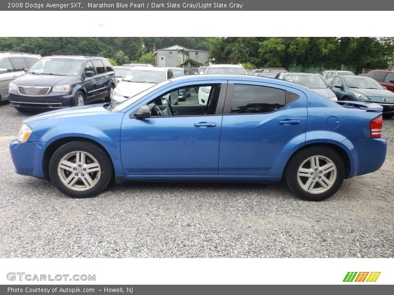 Marathon Blue Pearl / Dark Slate Gray/Light Slate Gray 2008 Dodge Avenger SXT