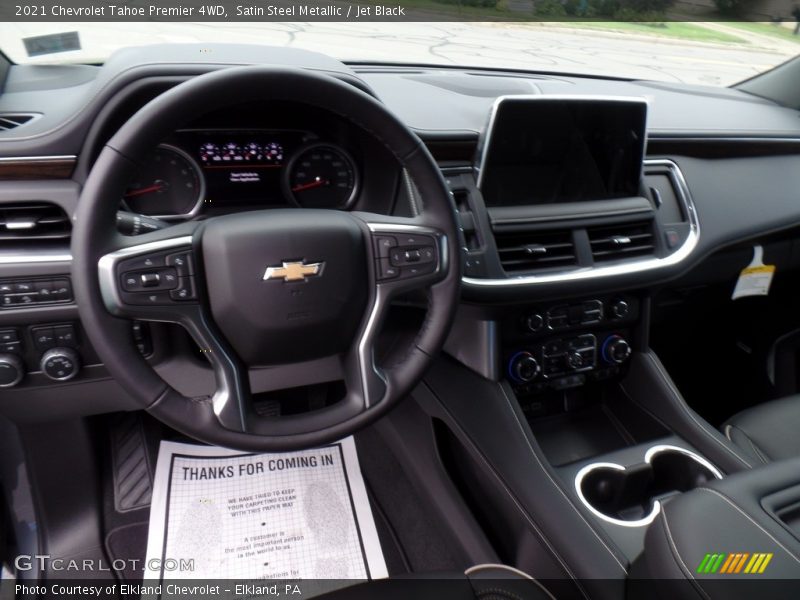 Satin Steel Metallic / Jet Black 2021 Chevrolet Tahoe Premier 4WD
