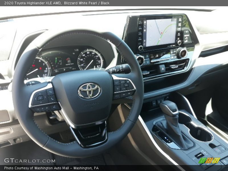 Blizzard White Pearl / Black 2020 Toyota Highlander XLE AWD