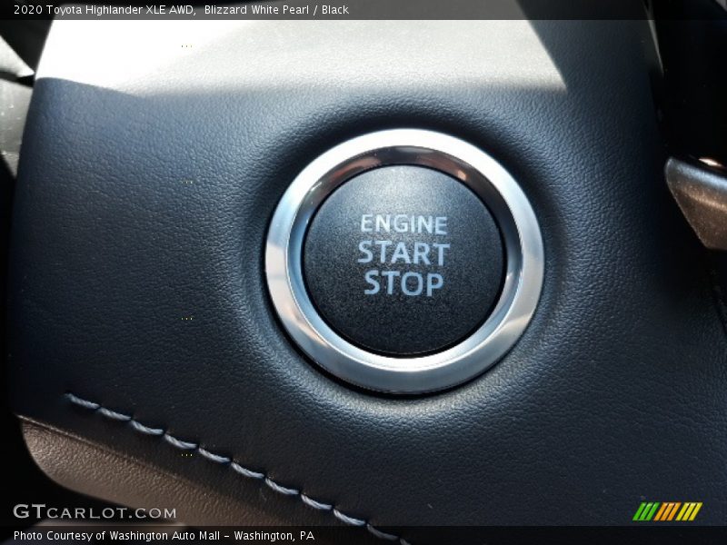 Blizzard White Pearl / Black 2020 Toyota Highlander XLE AWD