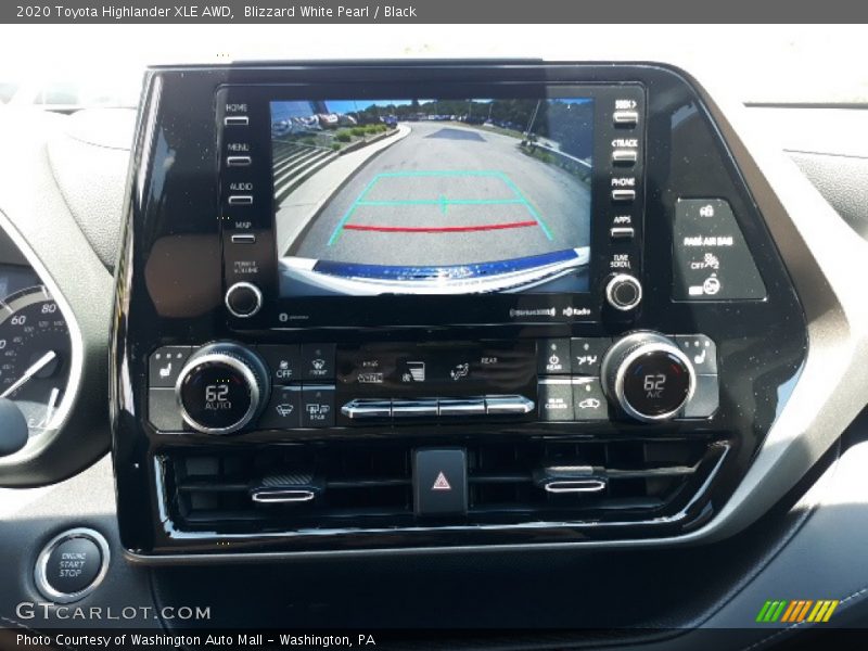 Blizzard White Pearl / Black 2020 Toyota Highlander XLE AWD
