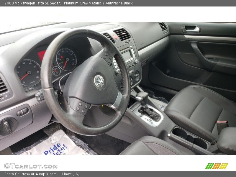 Platinum Grey Metallic / Anthracite Black 2008 Volkswagen Jetta SE Sedan