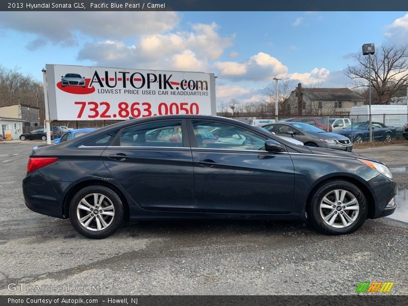 Pacific Blue Pearl / Camel 2013 Hyundai Sonata GLS