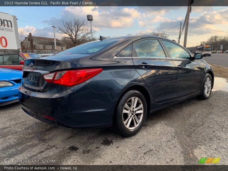 Pacific Blue Pearl / Camel 2013 Hyundai Sonata GLS