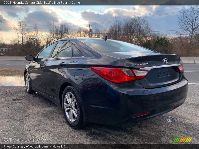 Pacific Blue Pearl / Camel 2013 Hyundai Sonata GLS