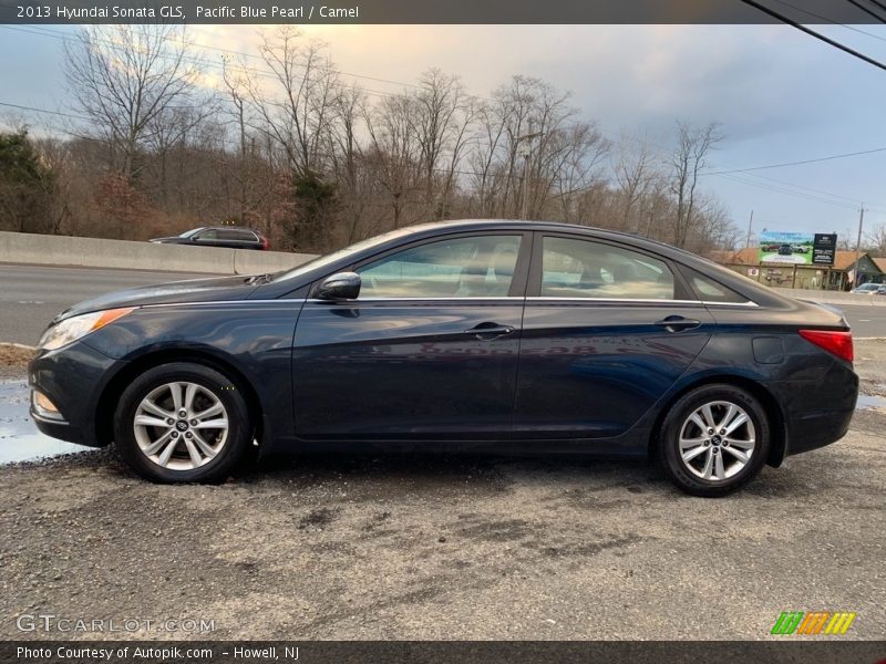 Pacific Blue Pearl / Camel 2013 Hyundai Sonata GLS