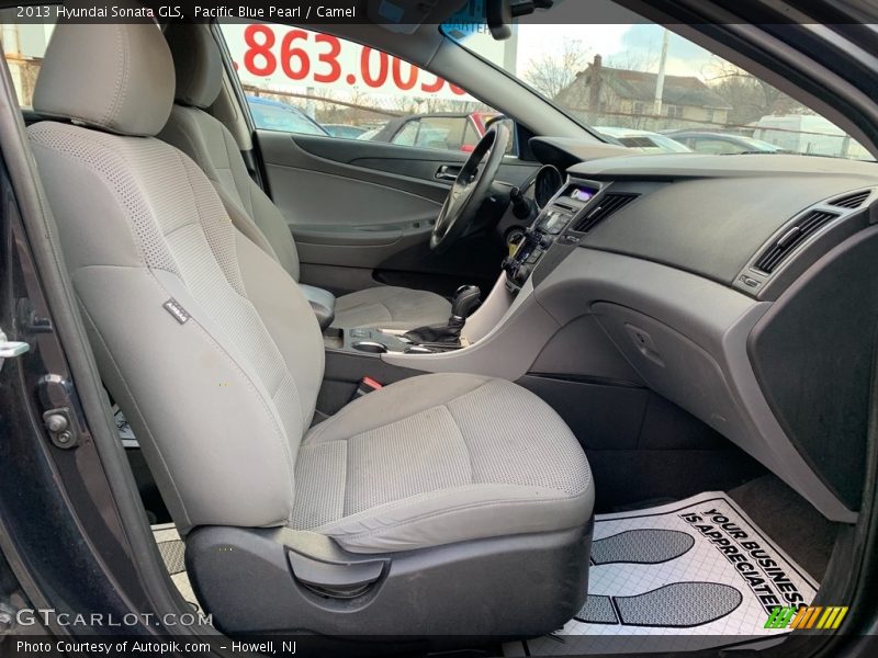 Pacific Blue Pearl / Camel 2013 Hyundai Sonata GLS
