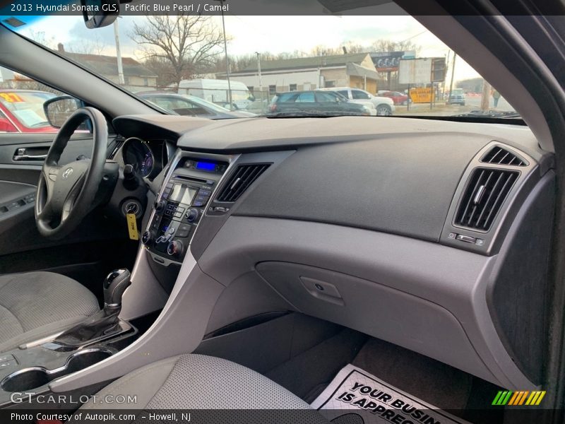 Pacific Blue Pearl / Camel 2013 Hyundai Sonata GLS