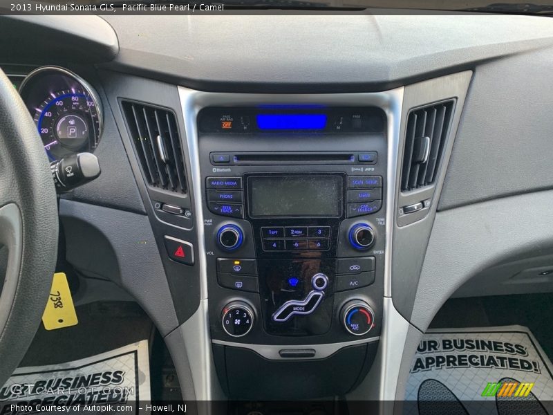 Pacific Blue Pearl / Camel 2013 Hyundai Sonata GLS