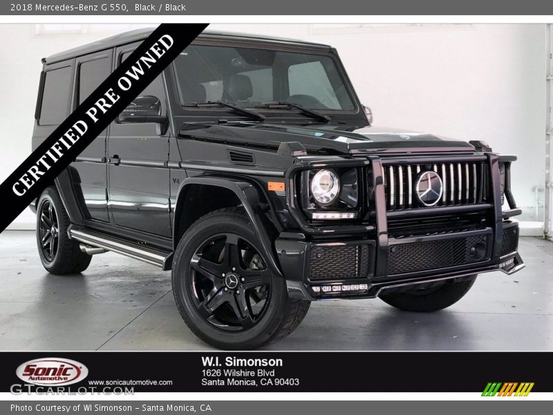 Black / Black 2018 Mercedes-Benz G 550