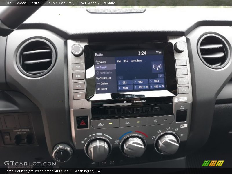 Super White / Graphite 2020 Toyota Tundra SR Double Cab 4x4
