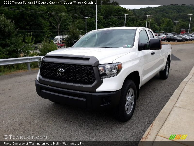 Super White / Graphite 2020 Toyota Tundra SR Double Cab 4x4