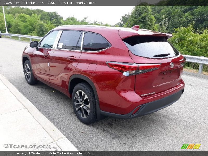 Ruby Flare Pearl / Black 2020 Toyota Highlander XLE AWD