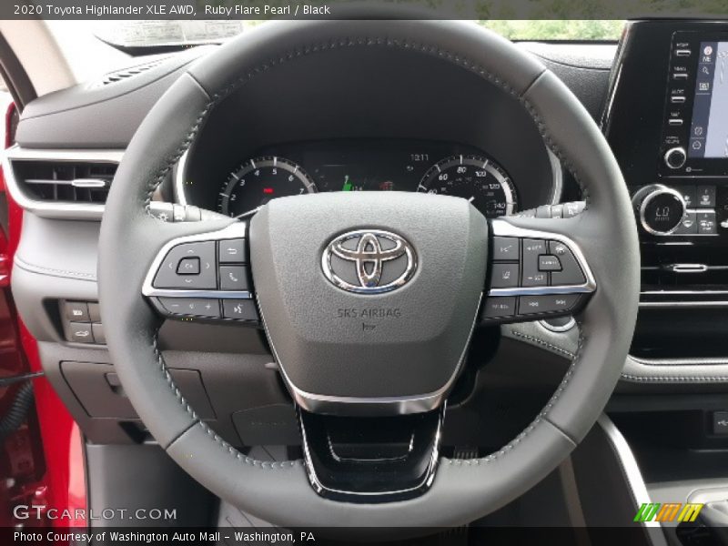 Ruby Flare Pearl / Black 2020 Toyota Highlander XLE AWD