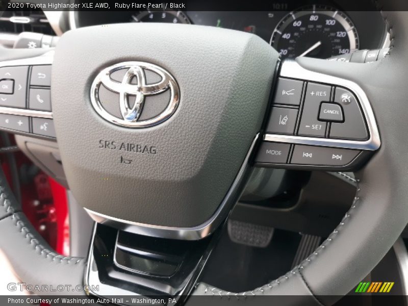Ruby Flare Pearl / Black 2020 Toyota Highlander XLE AWD