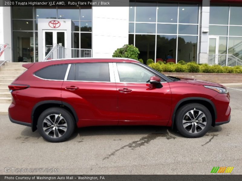 Ruby Flare Pearl / Black 2020 Toyota Highlander XLE AWD