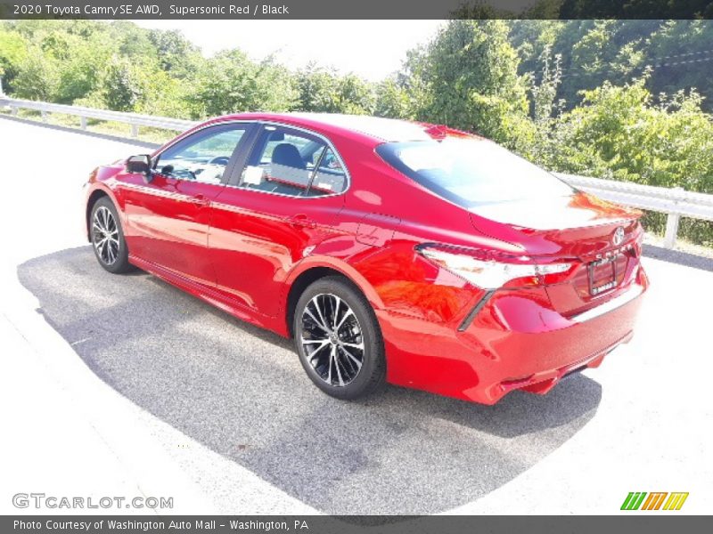 Supersonic Red / Black 2020 Toyota Camry SE AWD