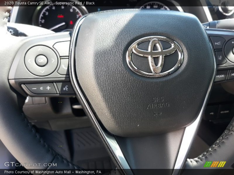 Supersonic Red / Black 2020 Toyota Camry SE AWD
