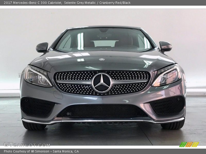 Selenite Grey Metallic / Cranberry Red/Black 2017 Mercedes-Benz C 300 Cabriolet