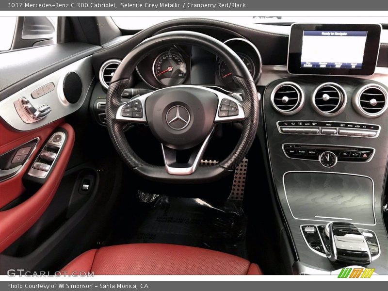 Selenite Grey Metallic / Cranberry Red/Black 2017 Mercedes-Benz C 300 Cabriolet