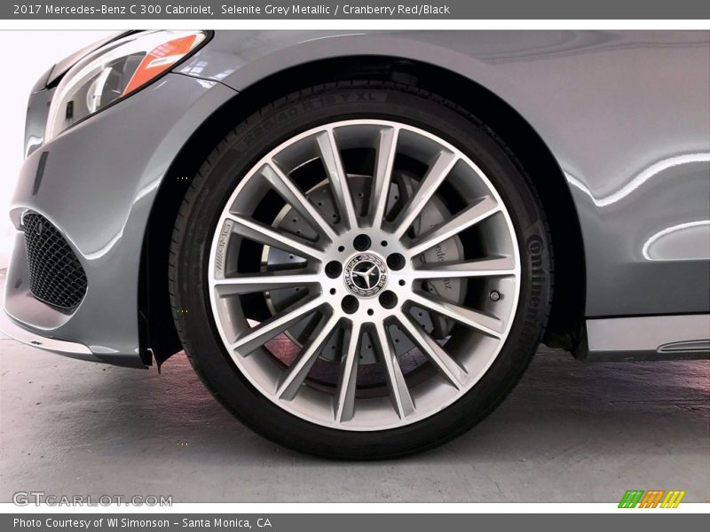 Selenite Grey Metallic / Cranberry Red/Black 2017 Mercedes-Benz C 300 Cabriolet