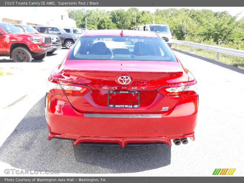 Supersonic Red / Black 2020 Toyota Camry SE AWD