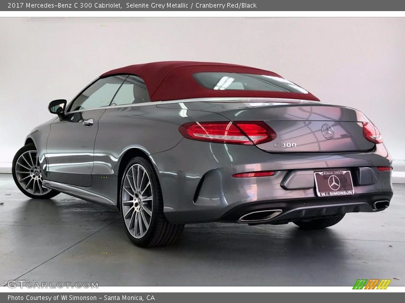 Selenite Grey Metallic / Cranberry Red/Black 2017 Mercedes-Benz C 300 Cabriolet