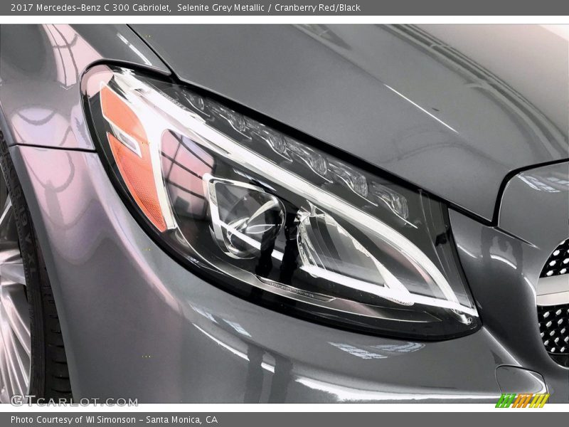 Selenite Grey Metallic / Cranberry Red/Black 2017 Mercedes-Benz C 300 Cabriolet